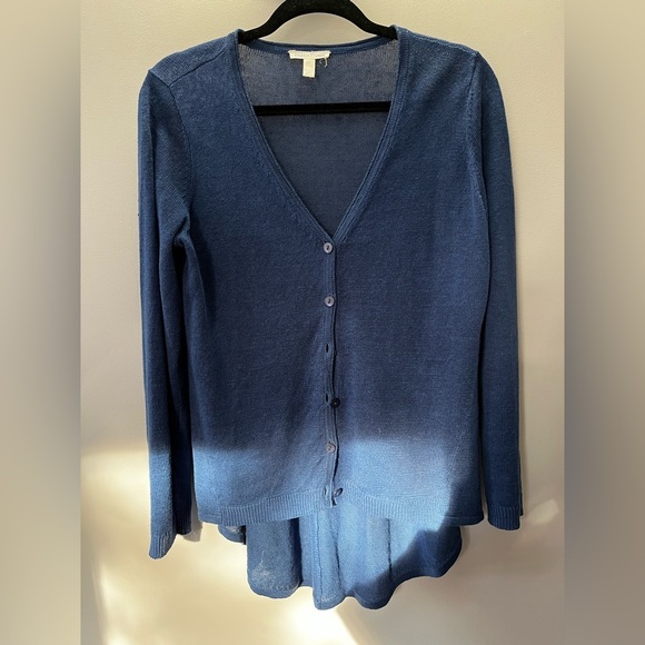 Eileen Fisher High/Low Navy Cardigan